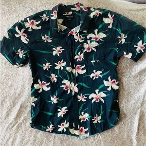 PacSun Men’s XL Floral Hawaiian Style Button Down Short Sleeve Shirt